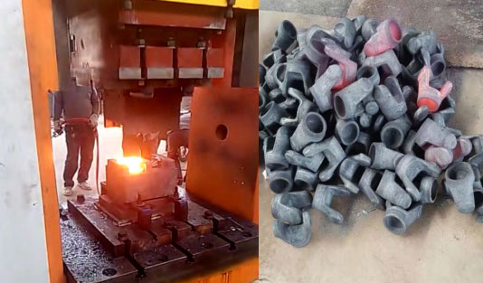 萬(wàn)向節(jié)叉電動(dòng)螺旋壓力機(jī)鍛造